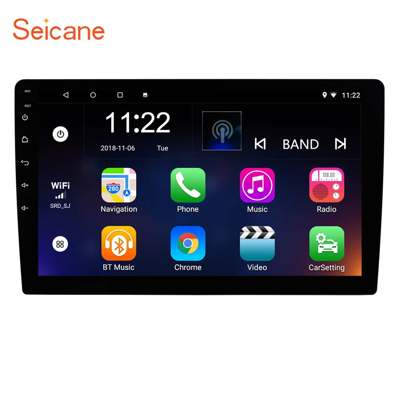 Seicane Универсальный Автомобильный GPS Android 8 1 Navi HD 10 &quotBluetooth Радио Аудио головное