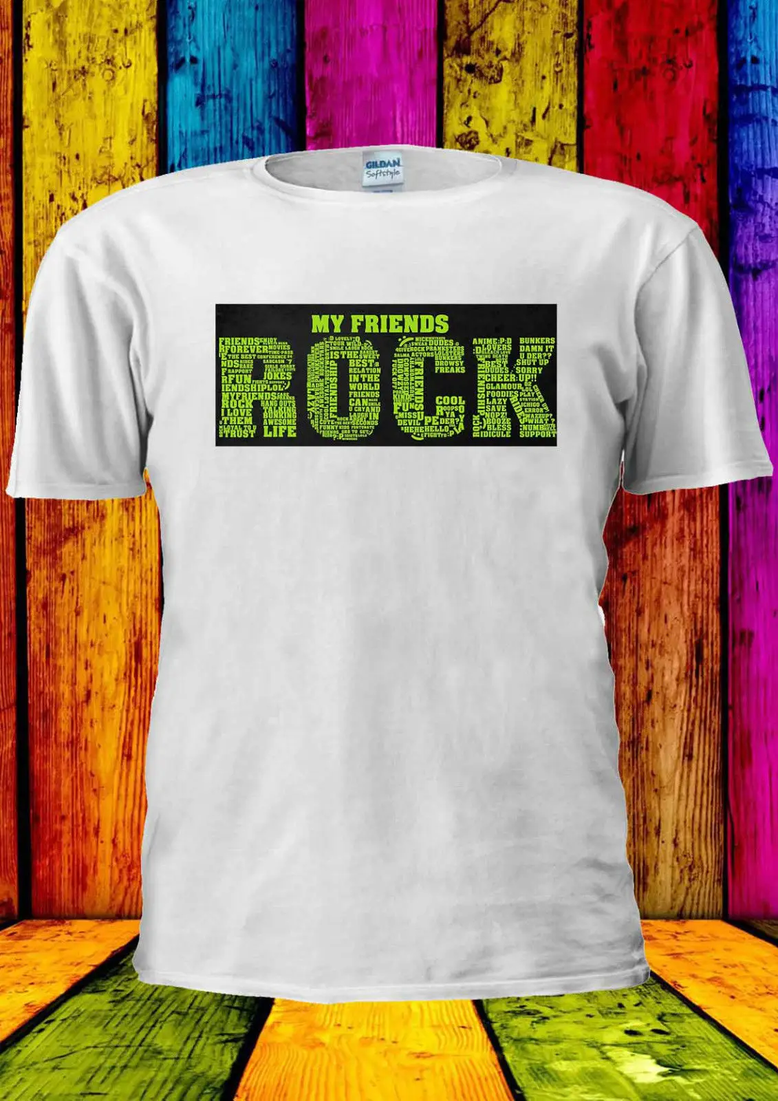 Футболка с надписью My Friends You Rock футболки для мужчин и женщин унисекс крутая