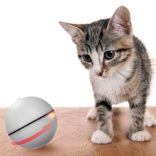 Кошка Игрушка катящийся шар светодиодный красный светильник движение