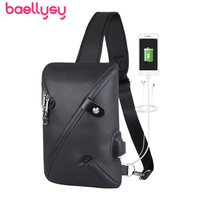Мужская сумка мессенджер через плечо с usb зарядкой| |