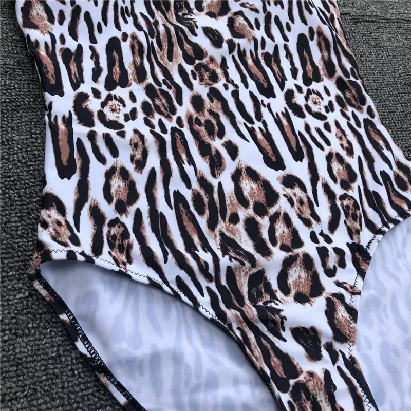 Сексуальная печати одна деталь Купальник для женщин leopard ванный комплект