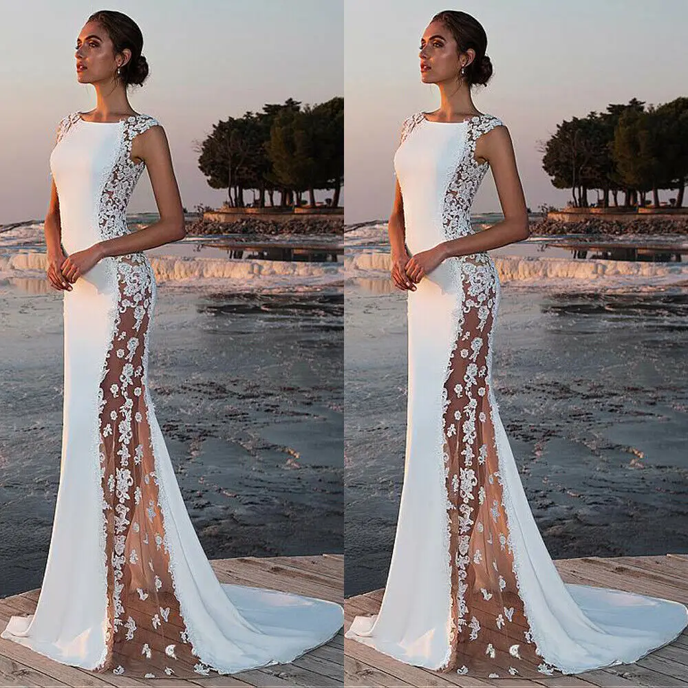 Женское элегантное вечернее белое Макси-платье с русалочкой Shein Vestidos сексуальное Приталенное кружевное платье с цветочным рисунком летнее женское шикарное длинное платье