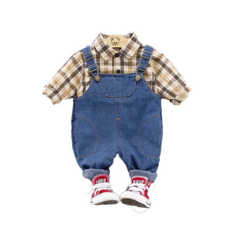 New Spring Cotton Boys Clothes 2019 Shirt Fashion Kids Casual 2 Piece Sets Children BC028 |