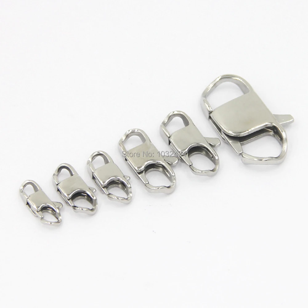 

200 pcs/lot Stainless Steel Lobster Clasps Hooks Lobster Clasps Hooks For Jewelry Making DIY Necklace
