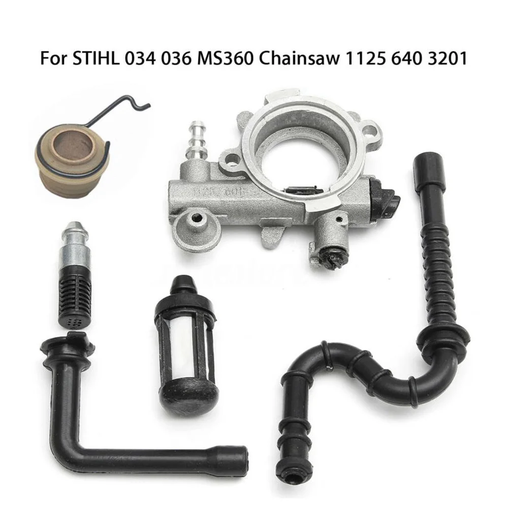 Для Stihl 034 036 MS360 цепная пила масляный насос Червь Стержень Топливопровод фильтр