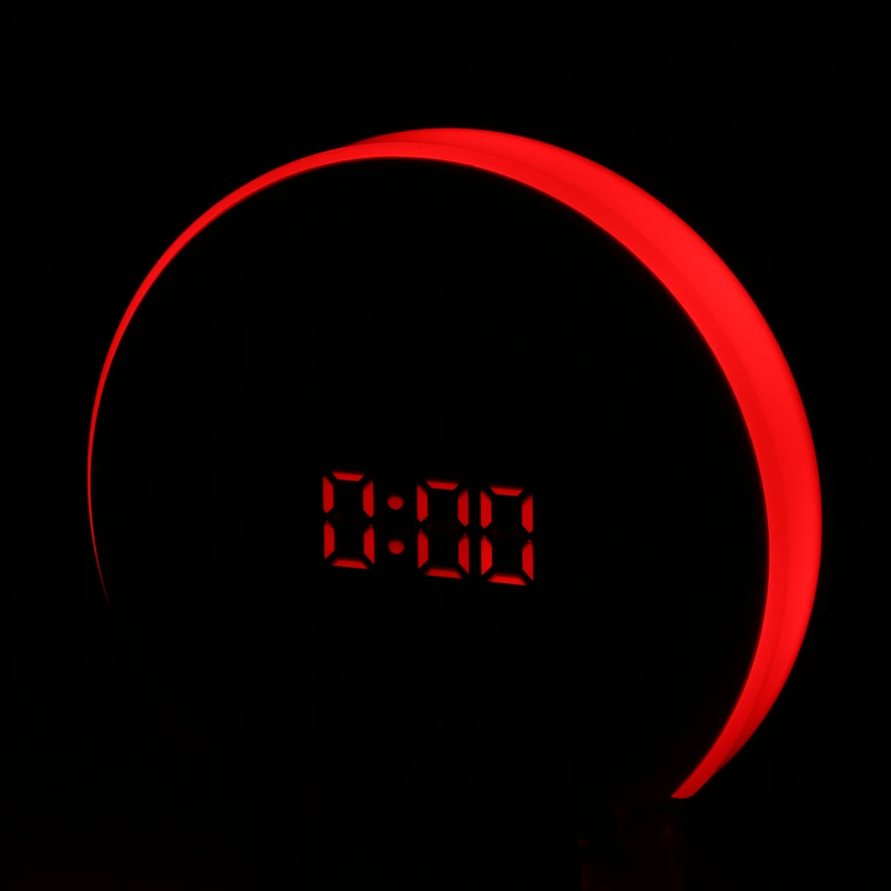 TS-S22 LED Mirror Clock Alarm and Snooze Temperature Display RGB Light | Дом и сад