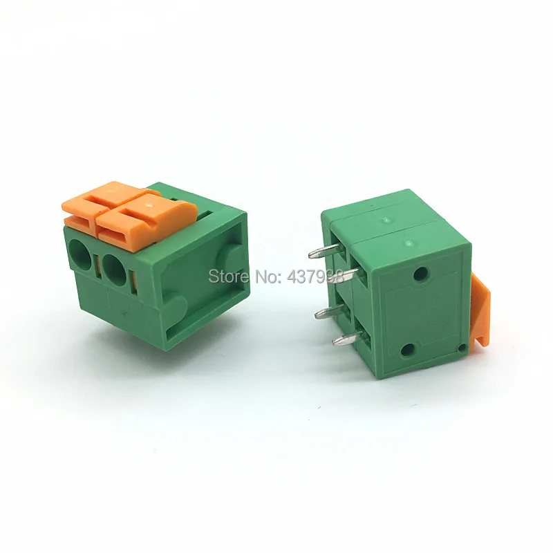 

10pcs KF142R 5.08mm Right Angle PCB Spring Terminal Block KF142V-5.08 2P 3P 4P 5P 6P 7p 8p 9p 10p Terminals Connector