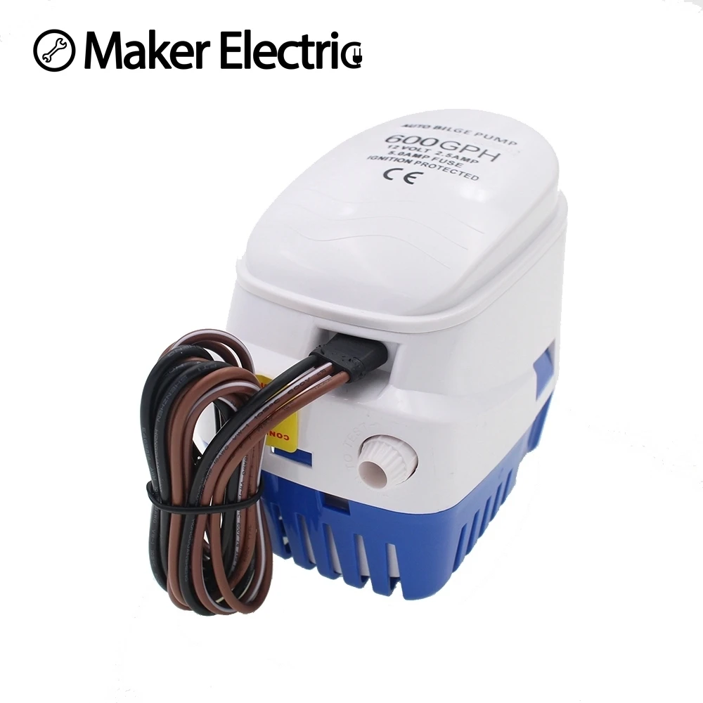 AC/DC 12 V/24 V 600/750/1100 GPH автоматические Трюмные насосы насос водяного насоса для погружной Лодки Электрический насос для лодки
