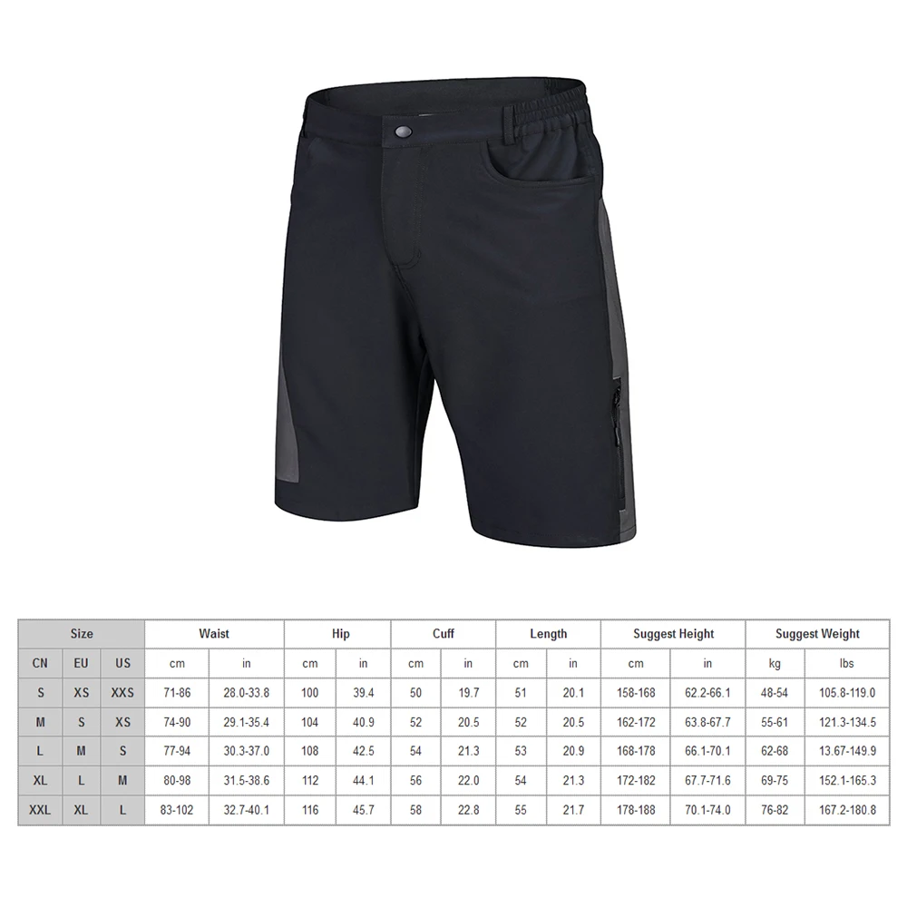 Дышащие MTB шорты для горного велосипеда свободные велосипедные мужские летние