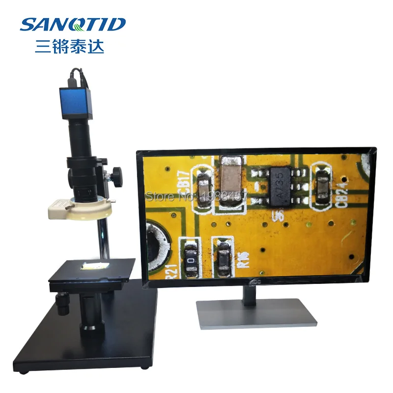 

1080P 60fps CMOS 180X Amplified HDMI High Definition Microscope Industrial Camera Mobile Watch Repair Electronic Components Test