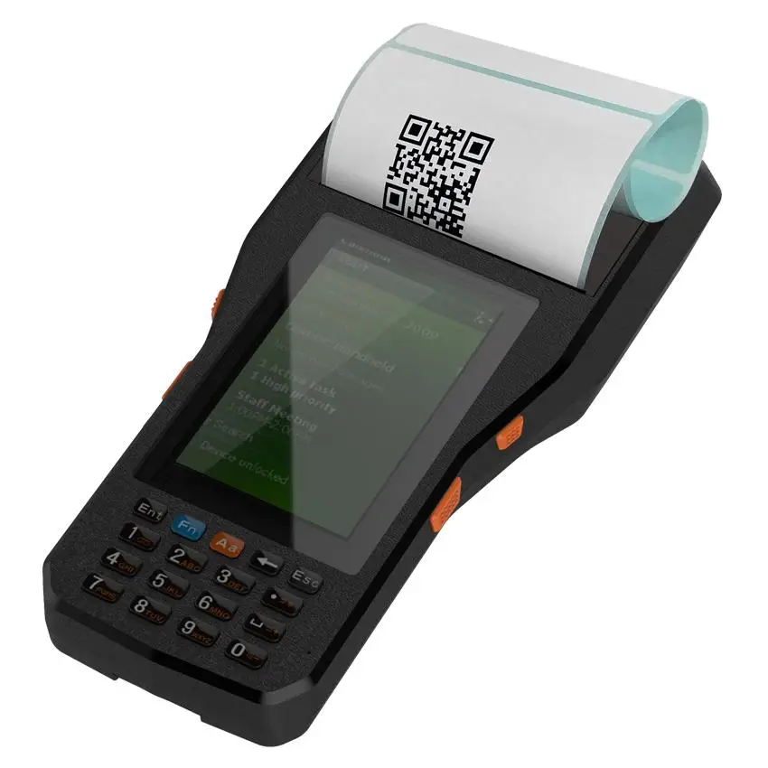 Android 6.0 OS 80mm label printer with 1D/2D Barcode Scanner RFID reader 4G communication