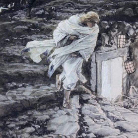 Peter and John Run to the Sepulchre James Tissot (1836-1902/French) еврейский музей Нью-Йорк США Print (18 x (18x24) | Дом