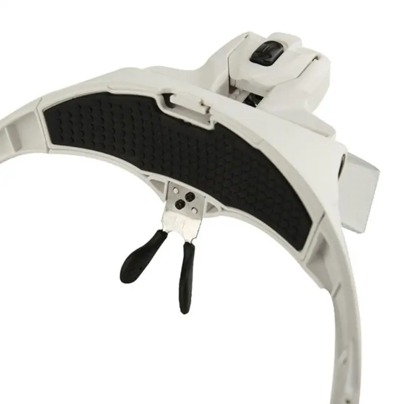 Alloet 5 Lens Adjustable Loupe Headband Magnifying Glass Magnifier with LED for collections circuits jewellery ABS & Acrylic |