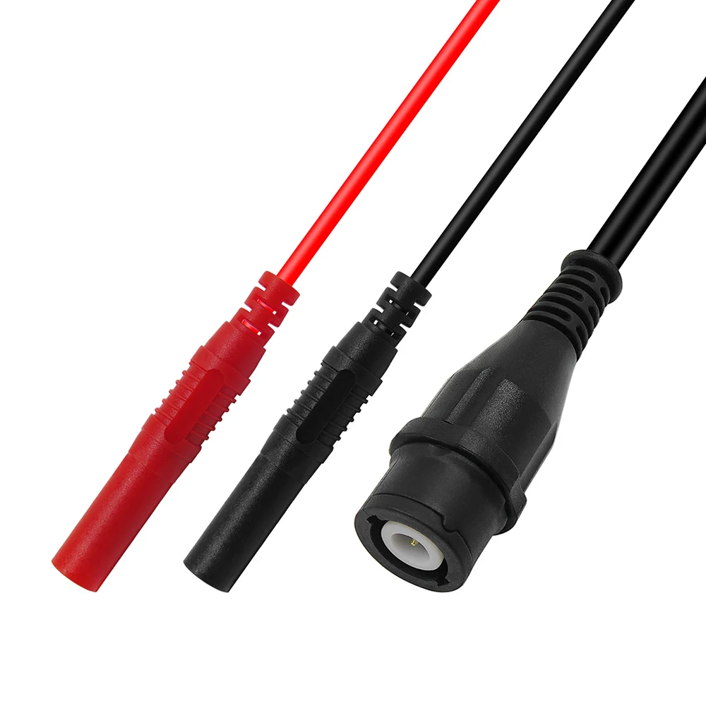 

Cleqee P1206 BNC Male Plug to 4mm Straight Banana Plugs RG58 Coaxial Cable Oscilloscope Test Lead 120CM 50 Ohm Impedance