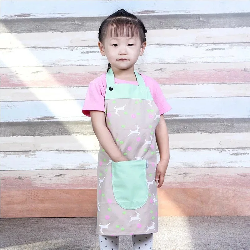 Детские нагрудники с длинным рукавом водонепроницаемый фартук рисунком