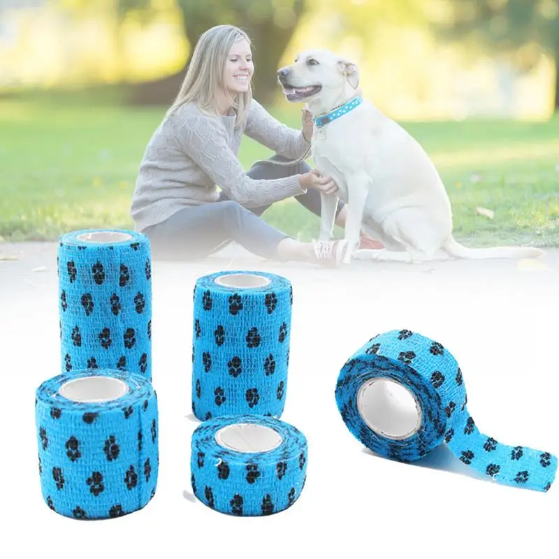 4 шт./компл. самоклеящаяся эластичная повязка для питомца собаки кошки из