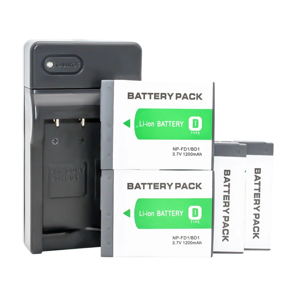 4 шт. сменный аккумулятор и USB зарядное устройство для SONY DSC TX1 T2 T77 T90 T300