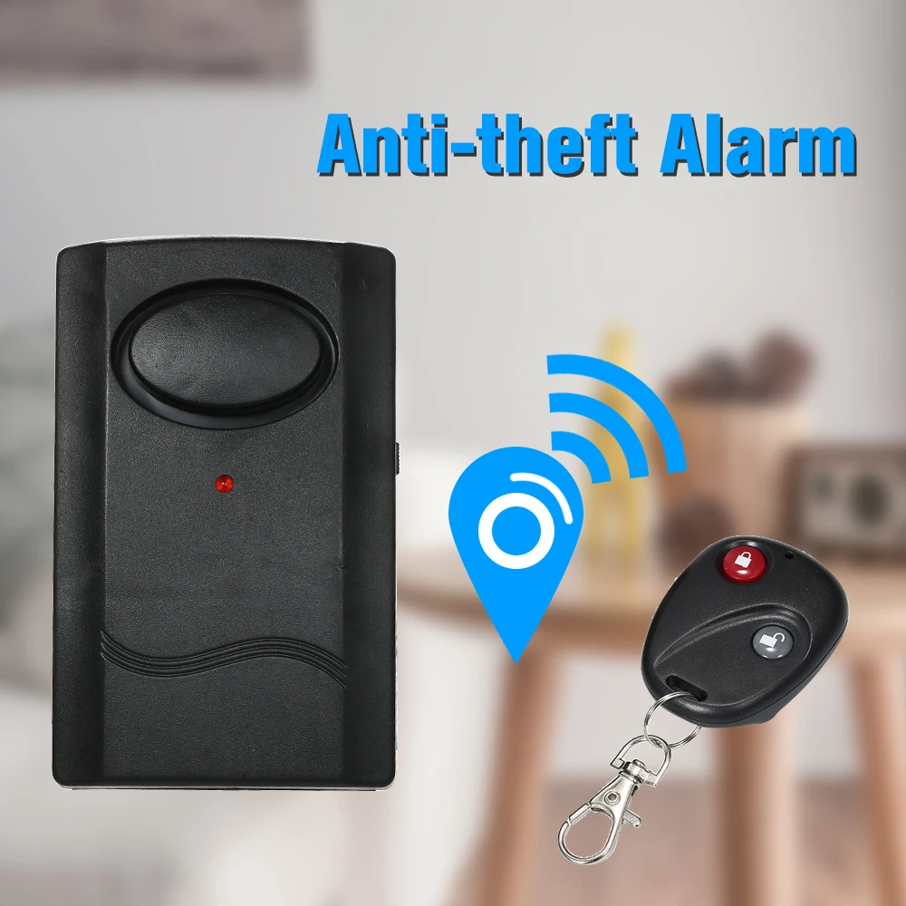 

Wireless Remote Control Vibration Alarm Anti-theft Detector Motorcycle Anti Lost Warning Door Window Alarm Sensor Alarm System