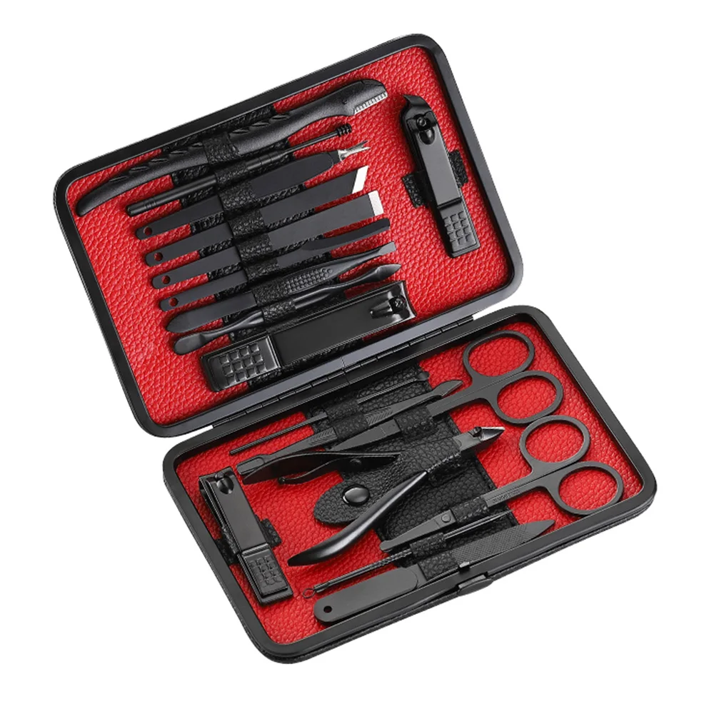 Набор инструментов для педикюра и маникюра 18 шт. машинка стрижки ногтей триммер