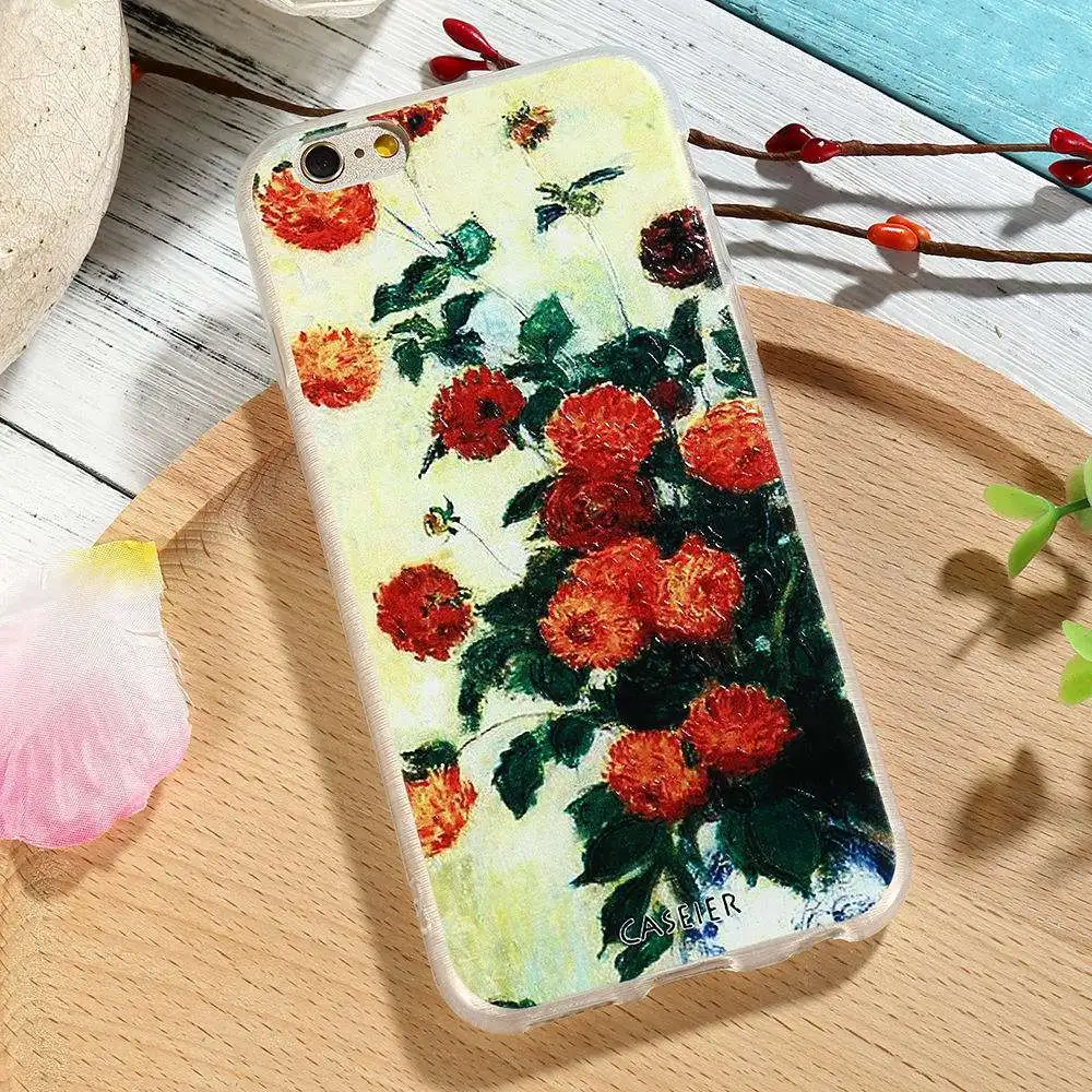 Чехол CASEIER с 3D тиснением для Samsung S6 S7 Edge чехлы художественным цветочным принтом