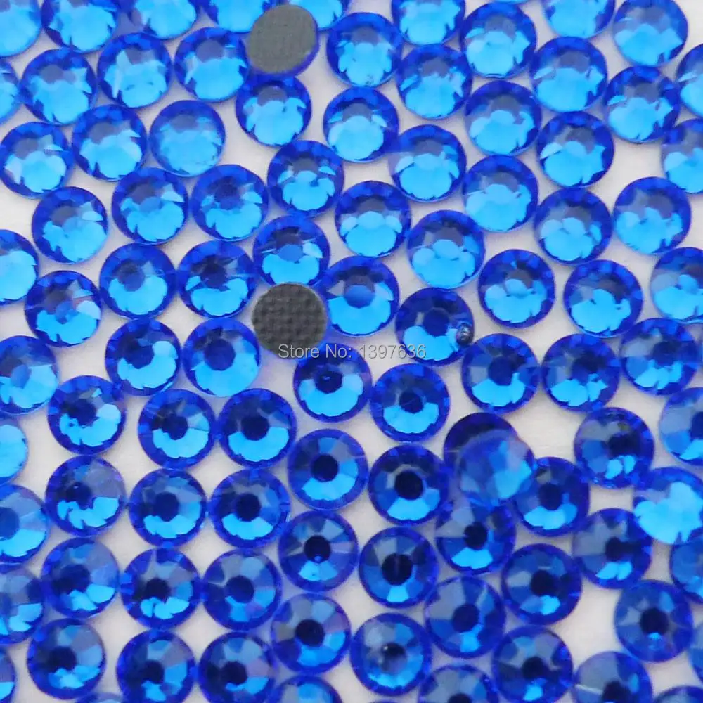 AAAA + Sapphire SS6 ~ SS30 DMC Горячая фиксация Свободные Стразы с плоской задней