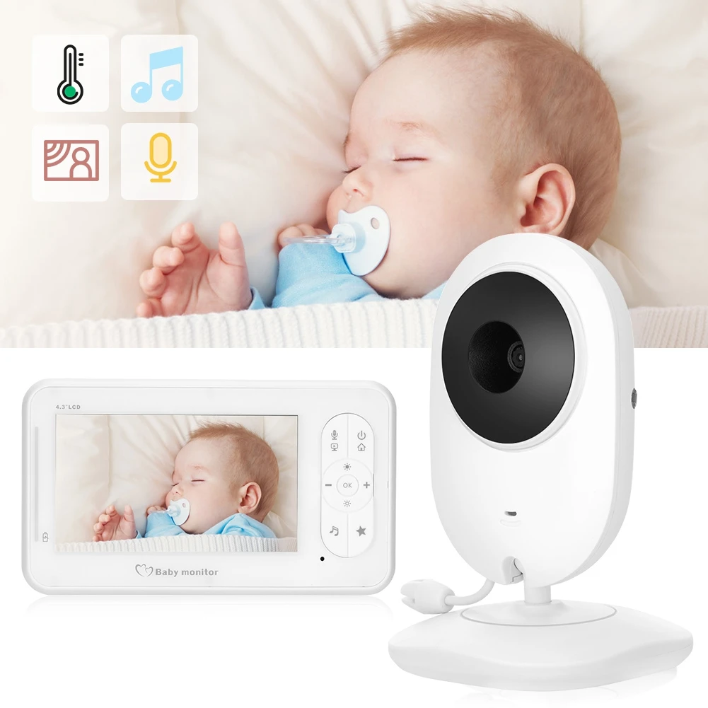 Камера видеонаблюдения беспроводная 4 3 дюйма HD Wi Fi радионяня ночное видение 100 240