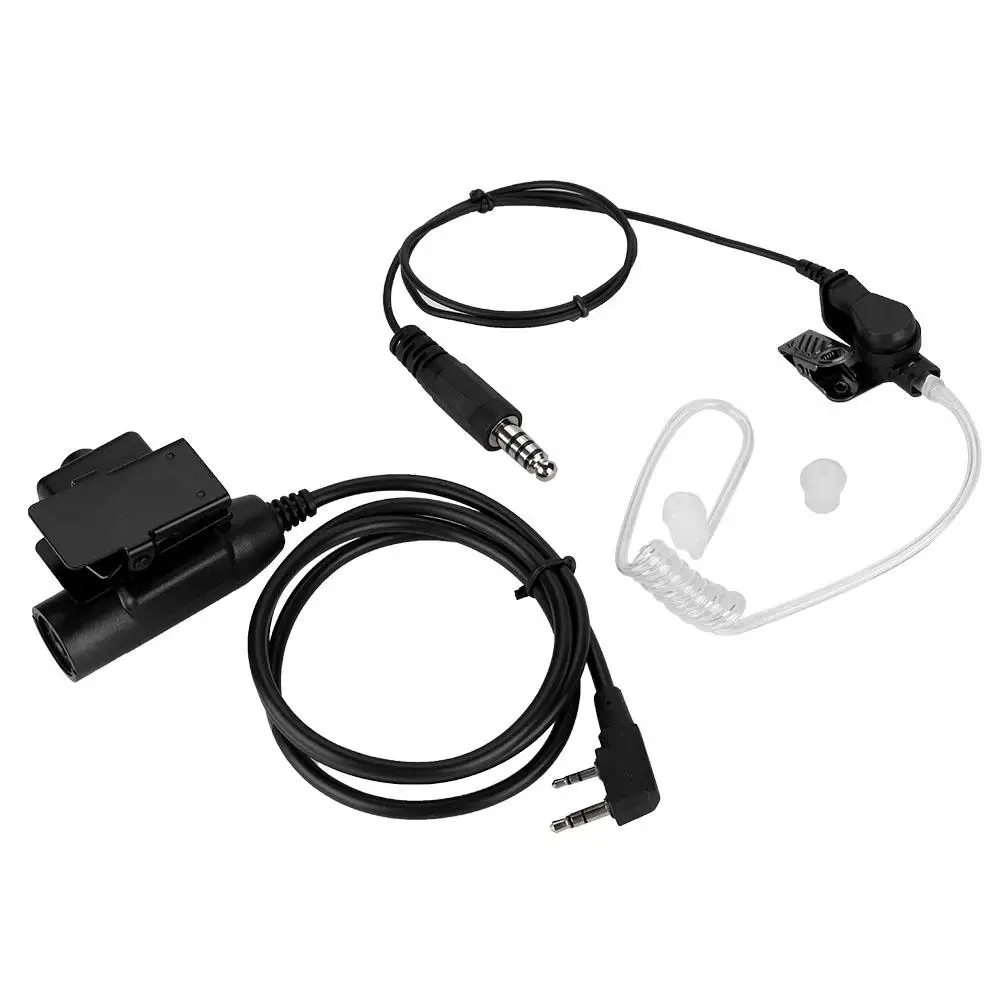 K head Air Duct Walkie talkie In ear гарнитура Акустическая трубка наушник с кнопкой PTT 2019|Рации| |