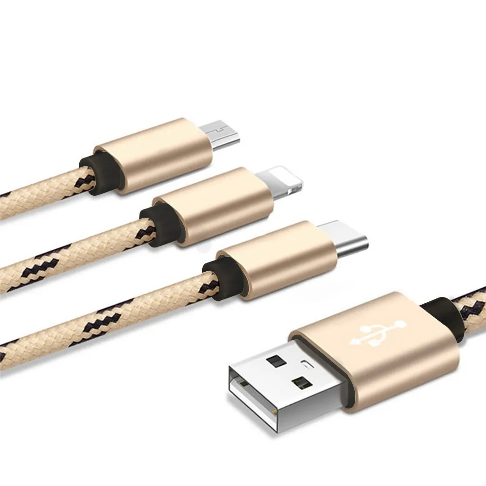 Новый красный золотой Тип молния Micro USB синхронный быстро Многофункциональный
