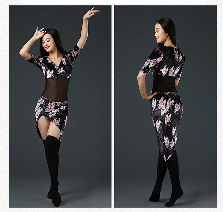 2019 модный бархатный топ с v-образным вырезом для танца живота и платье |