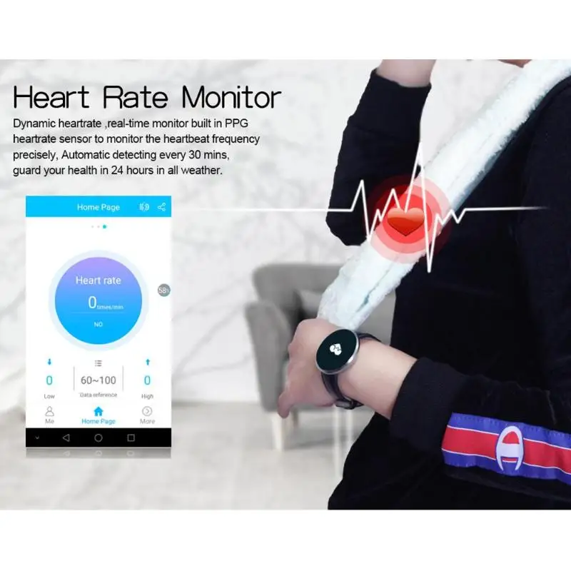 Bluetooth4.0 OLED Сенсорный экран кожаный ремень Android IOS Smart Watch калорий мониторинга