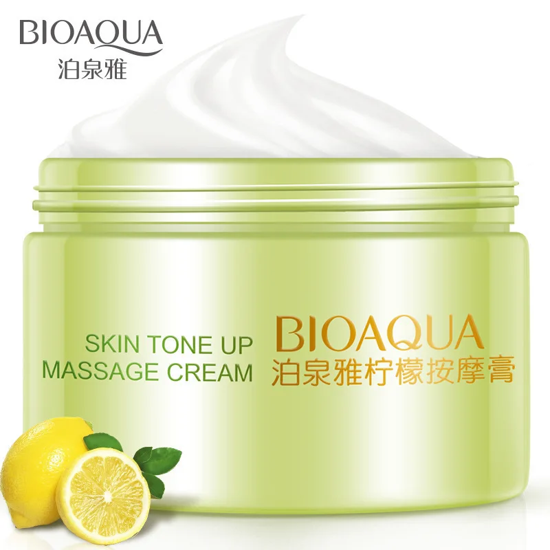 BIOAQUA Lemon Massage Cream Face Moisturizing Hydrating Cleansing Shrink Pore Anti Wrinkle Aging Skin Care Korean Cosmetics|Автозагары и