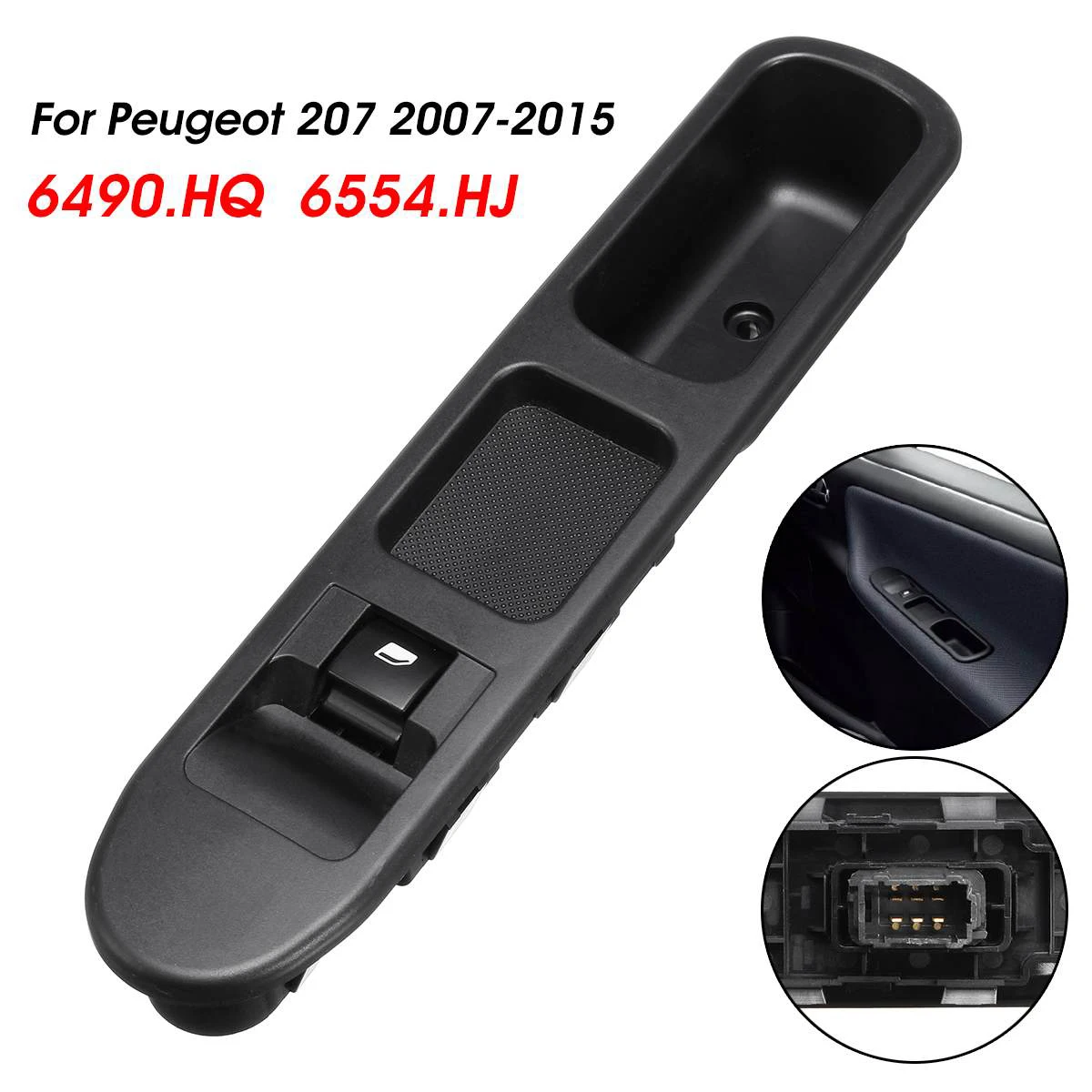 Переключатель управления окном 6 штифтов черный пластик электрический с рамкой