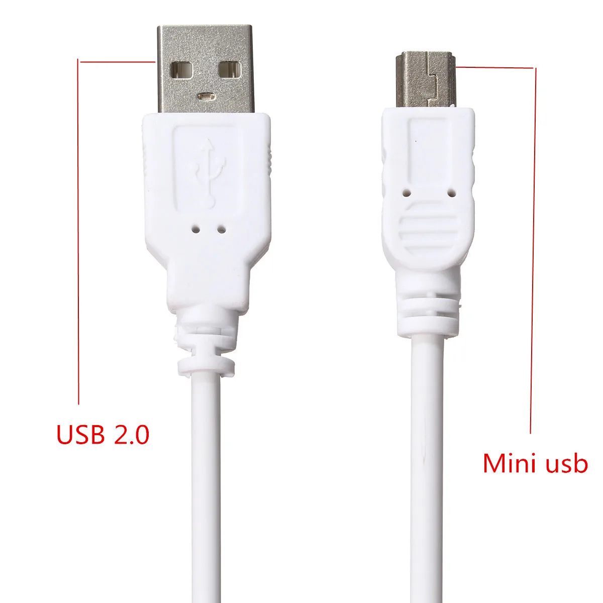 CLAITE 1m MiNi USB to 2.0 Data Sync Charge Cable for MP3 MP4 MP5 GPS Camera Mobile Cell Phone White | Электроника