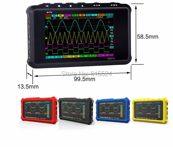 DSO213 DS213 цифровой Ручной осциллограф ARM Cortex Quad 4 канала 100 МГц мини нано 8 м флэш