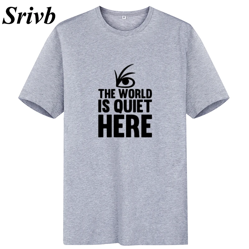 Srivb The World Is Quiet Here Punk Rock Женская Футболка harajuku черно белая забавная летняя