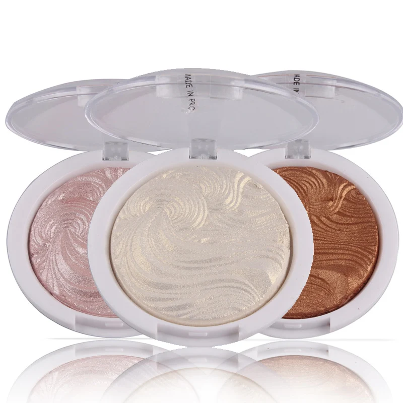 

Горячее лицо долгостойкая пудра хайлайтер осветляет палитру тональный, для придания яркости основа для макияжа светящийся набор