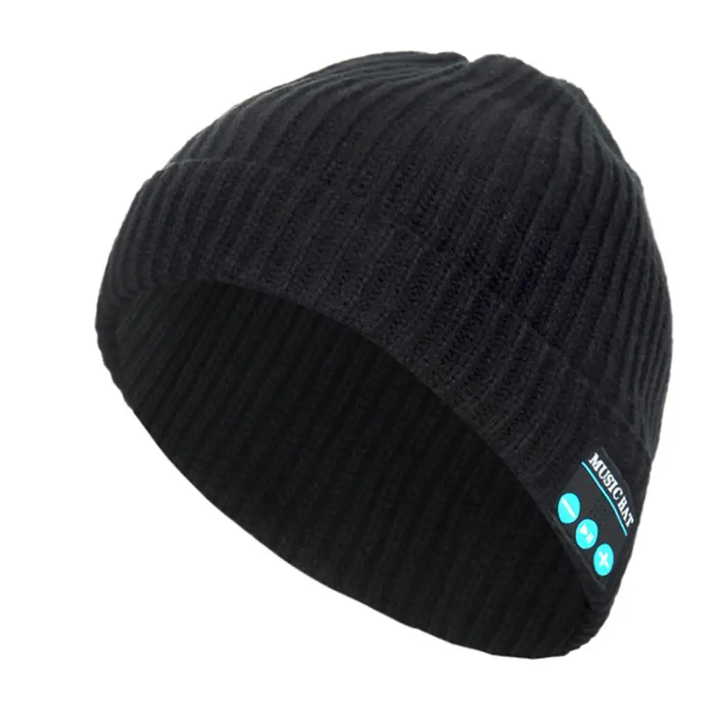 Унисекс мягкие теплые музыкальная Bluetooth шляпка трикотажные 1 м V4.2 шляпа 2 часа с 3 7