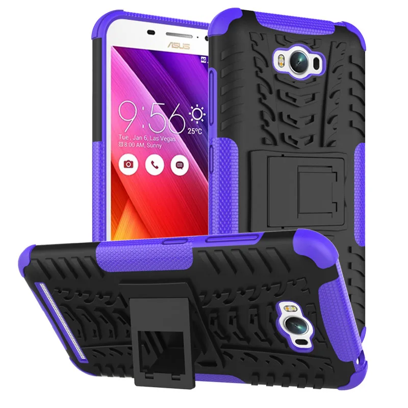 Ooosure Armor silicone Rugged PC + TPU Stand cell phone Cover For Asus Zenfone ZC550KL 5.0" 5.5" shockproof Protective Case |