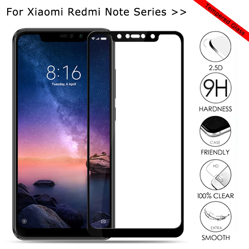 Защитное стекло на xio mi red note 6 Pro протектор экрана для Xiaomi Redmi 5 5a 4x4 3 Закаленное note5