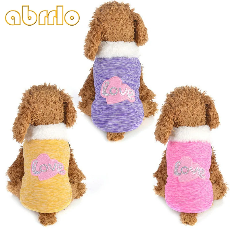 Abrlo/зимняя одежда для собак хлопковое пальто с меховым воротником куртка