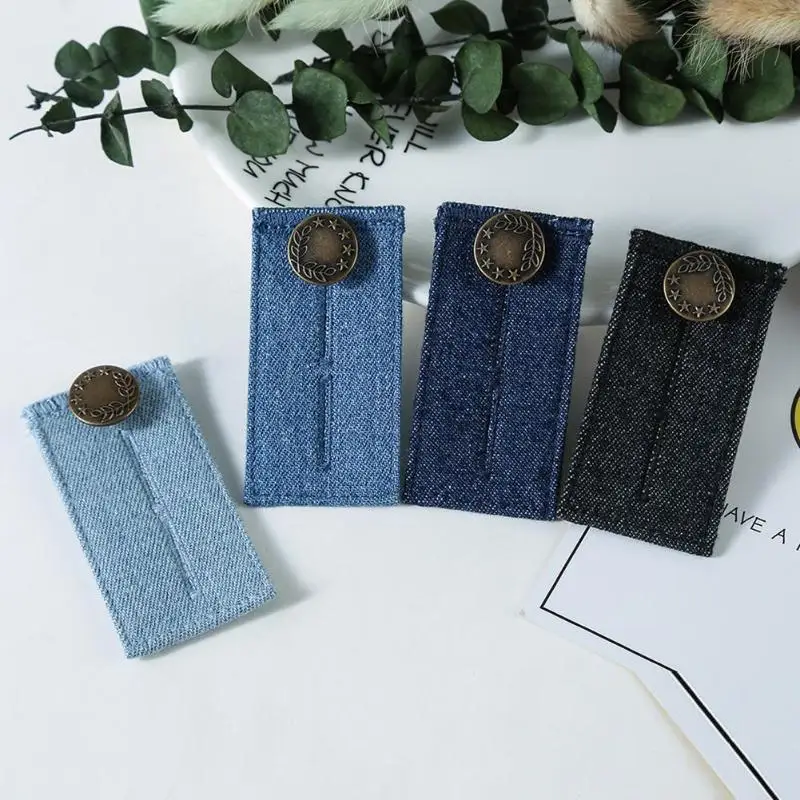 Strong Waistband Belt Adjustable Elastic Waist Extender Pants Button Buckle | Дом и сад