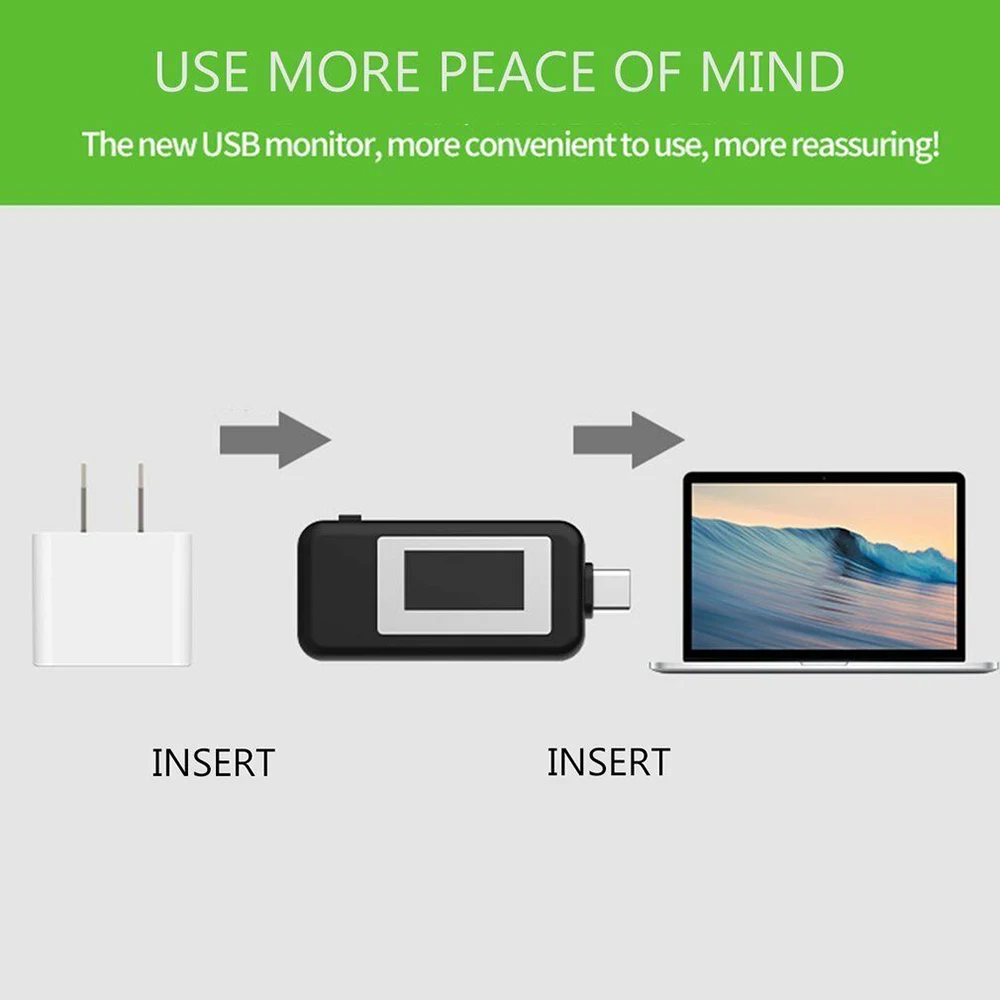 Многофункциональный измеритель напряжения и емкости с портом USB Type C| |