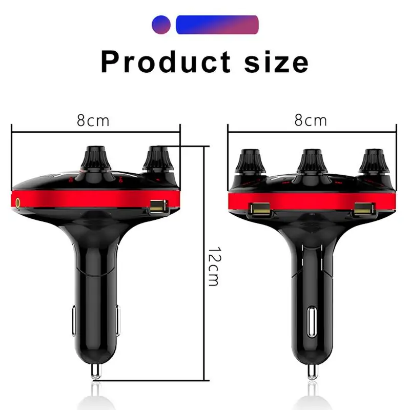 Автомобильный MP3 плеер FM радио Bluetooth двойной зарядка через usb Порты и разъёмы