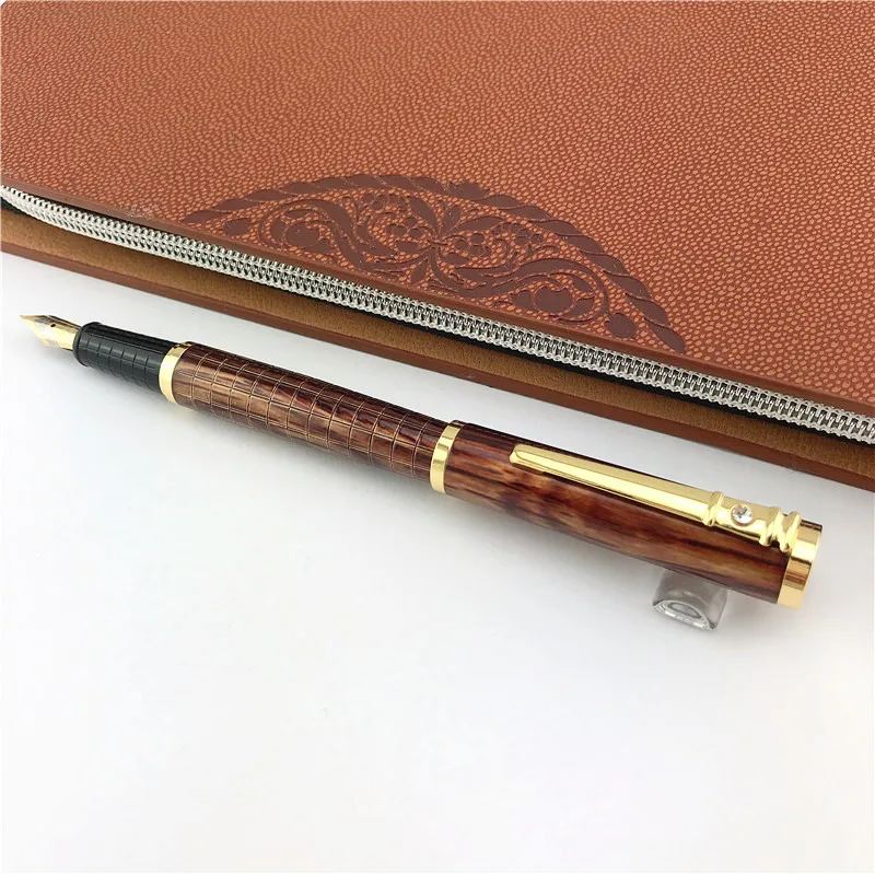 

Metal fountain pen School Office supplies commercial Stationery luxury gift ink pens teacher father business present 007