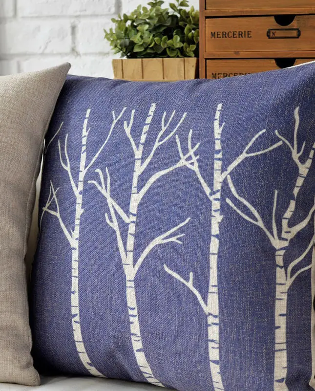 Letter Linen Pillow Case Cushion Hglegywnordic Reindeer Elk Animal Soft Room Gifts Single Sides Printing 18&quot | Дом и сад