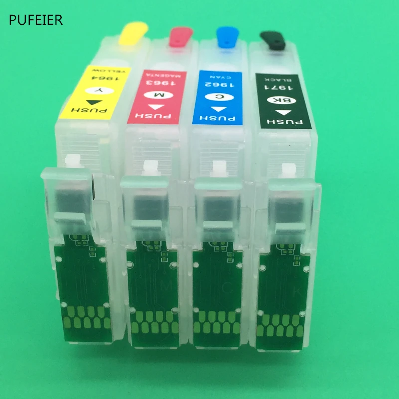 T1962 T1964 картридж с кнопкой сброса для Epson XP201 XP211 XP204 XP401 XP411 XP214 XP101 WF 2532|Чернильные