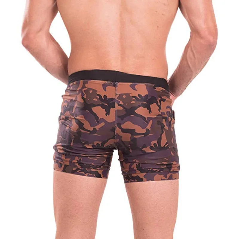 ITFABS Sexy Camo Swimsuit Swimwear for Men maillot de bain Mens Swim Briefs Beach Shorts Swimming Trunks Zwembroek Heren Mayo | Спорт и