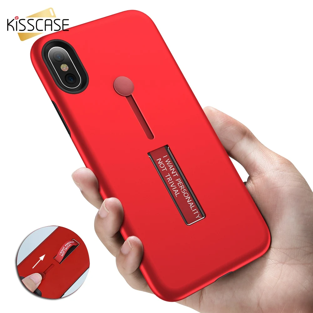 KISSCASE кольцо подставка держатель чехол для iPhone X 10 8 7 6S 6 Plus крутой ПК ТПУ Телефон 5 5S