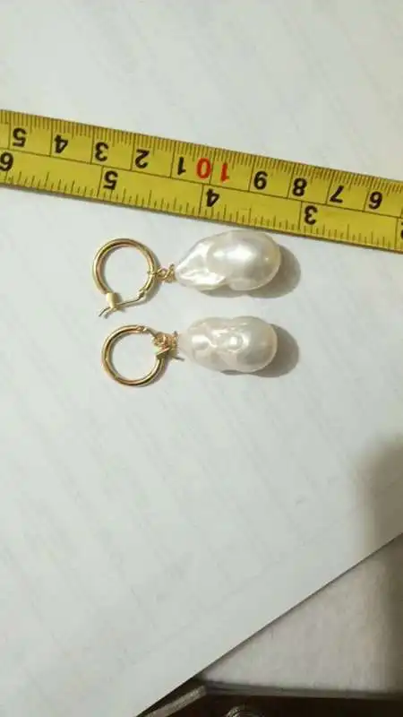 Женские классические серьги-капельки TwoPin aurora earbob с белым жемчугом в стиле
