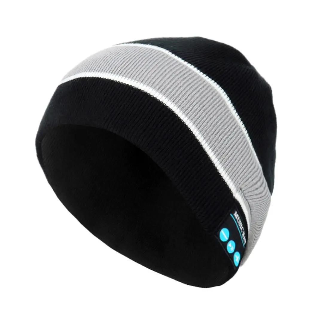 Мягкая теплая Bluetooth музыкальная шапка унисекс 3 7 в/мА 1 м вязаная V4.2 DC 5 В с